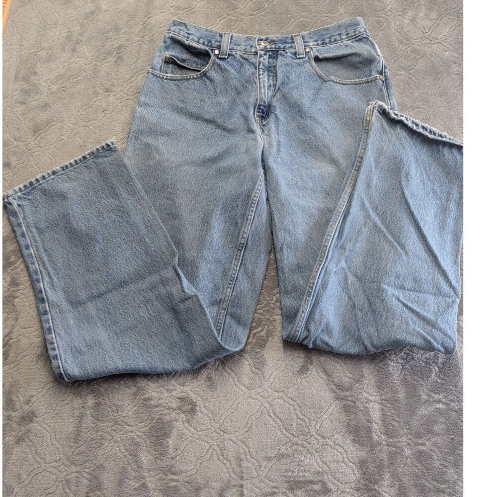 Anchor Blue Original Baggy Wide Leg Jeans Men's 32x34 Light Wash Y2K Skater
